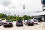 7-forum.com Jahrestreffen 2016: BMW 7er-Reihe vor der BMW Konzernzentrale.