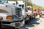 Unimog Museum Gaggenau, Unimog Exponate auf dem Parkplatz