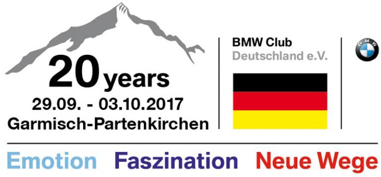 Logo zum Jubiläumstreffen des BMW Club Deutschland e. V.