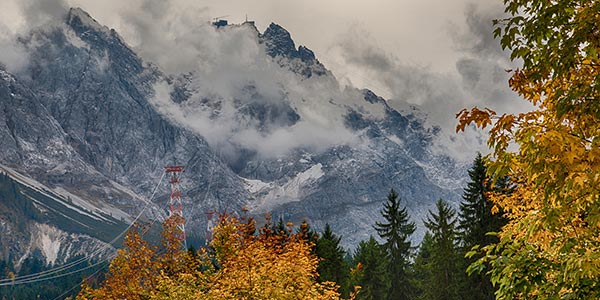 Blick auf Deutschlands höchsten Berg: die Zugspitze