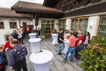 20 Jahre BCD Treffen: Begrüßung der Teilnehme mit Sekt-Empfang am Casino in Garmisch Partenkirchen.