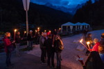 20 Jahre BCD Treffen, Start der Fackelwanderung am Abend am Riessersee.