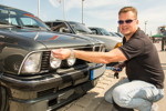 7-forum.com Jahrestreffen 2017, Thies ('oetti') putzt seinen BMW Alpina B9 3,5 (E23)