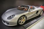 Porsche Museum in Stuttgart-Zuffenhausen: Porsche Carrera GT, Baujahr: 2003, V10-Zylinder mit 612 PS.
