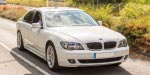 BMW 750i (E65), Rechtslenker, Japan-Import, mit Olaf ('loewe40') am Steur, auf dem Weg zur BMW Scene Show 2018.