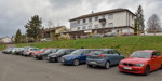 Südhessen-Stammtisch im März 2019: der Parkplatz war ausnahmsweise mit wenig 7er-BMWs gefüllt.