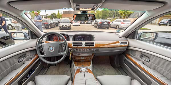 258. Rhein-Ruhr-Stammtisch: BMW 745i (E65) von 'Benzman', Interieur vorne