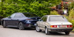 279. Rhein-Ruhr-Stammtisch im Mai 2026: BMW 732iA (E23) von Peter ('TurboPeter'), der &auml;lteste 7er des Tages hinter dem j&uuml;ngsten, dem i7 von Christian ('Christian')